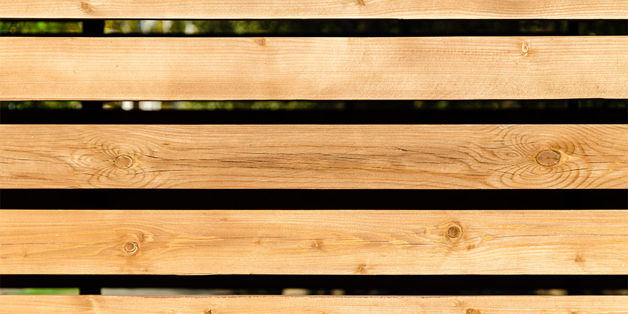 wood slat fence